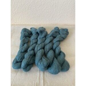 5 Skeins Yarn Mohair Green 125g #502